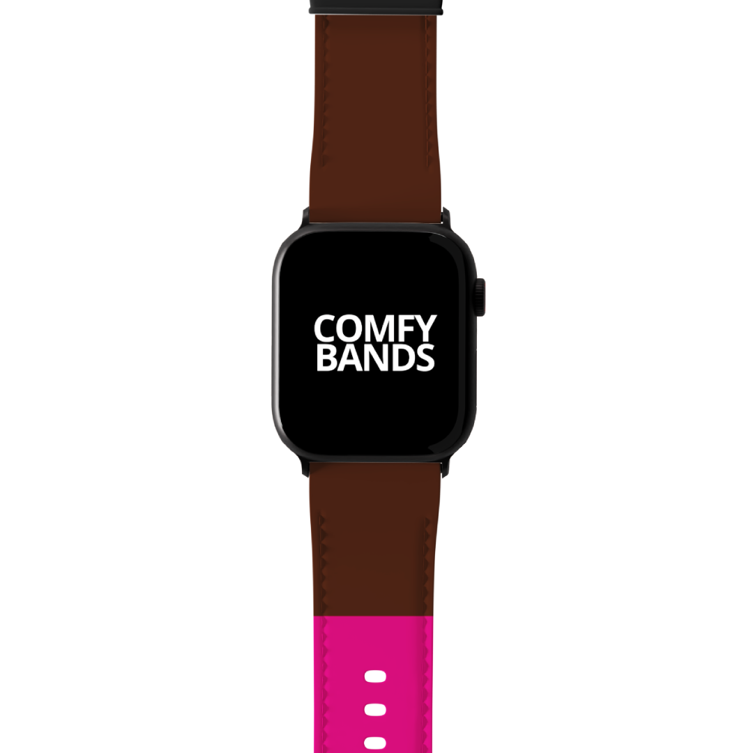 Pink & Brown Color Block Series Band For Apple Watch