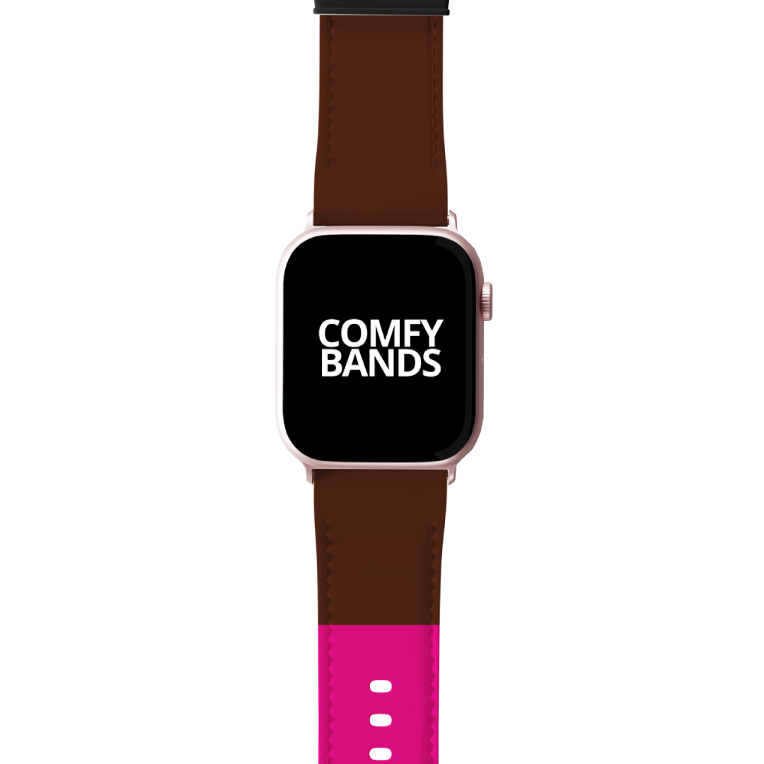 Pink & Brown Color Block Series Band For Apple Watch