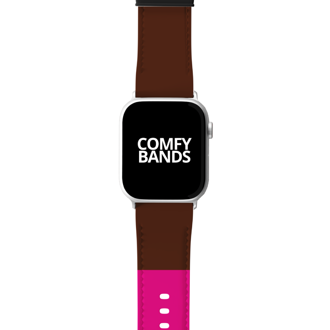 Pink & Brown Color Block Series Band For Apple Watch