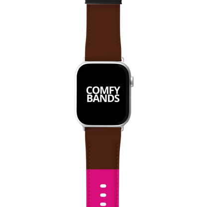 Pink & Brown Color Block Series Band For Apple Watch