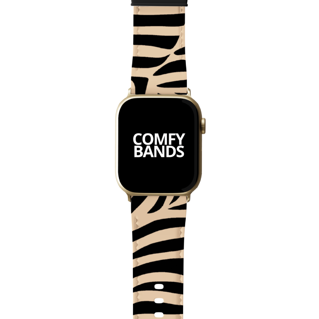 Tan Zeebra Exotic Animal Series Band For Apple Watch