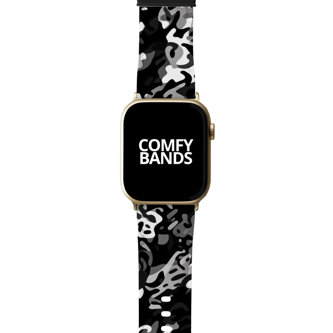 Black Camouflage Series Band For Apple Watch