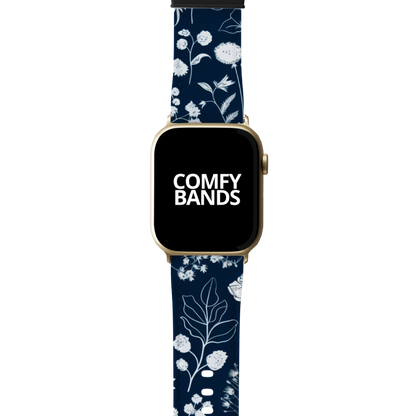 Blue Botanical Floral Series Band For Apple Watch