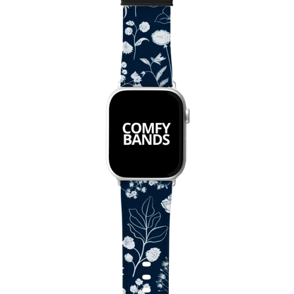 Blue Botanical Floral Series Band For Apple Watch