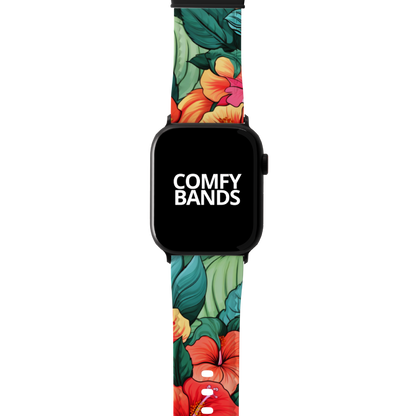 Bright Hibiscus Floral Series Band For Apple Watch