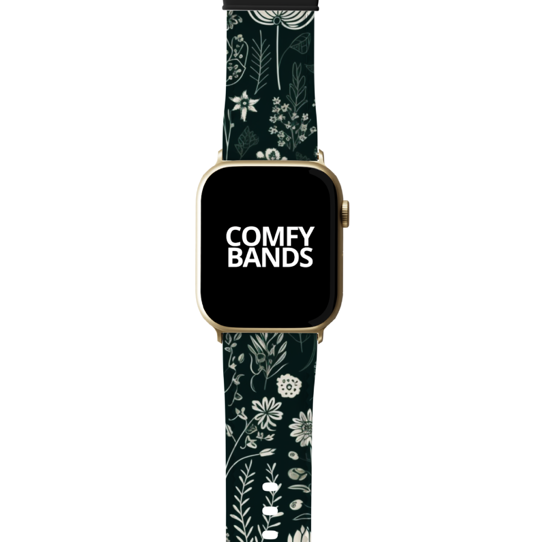 Green Botanical Floral Series Band For Apple Watch