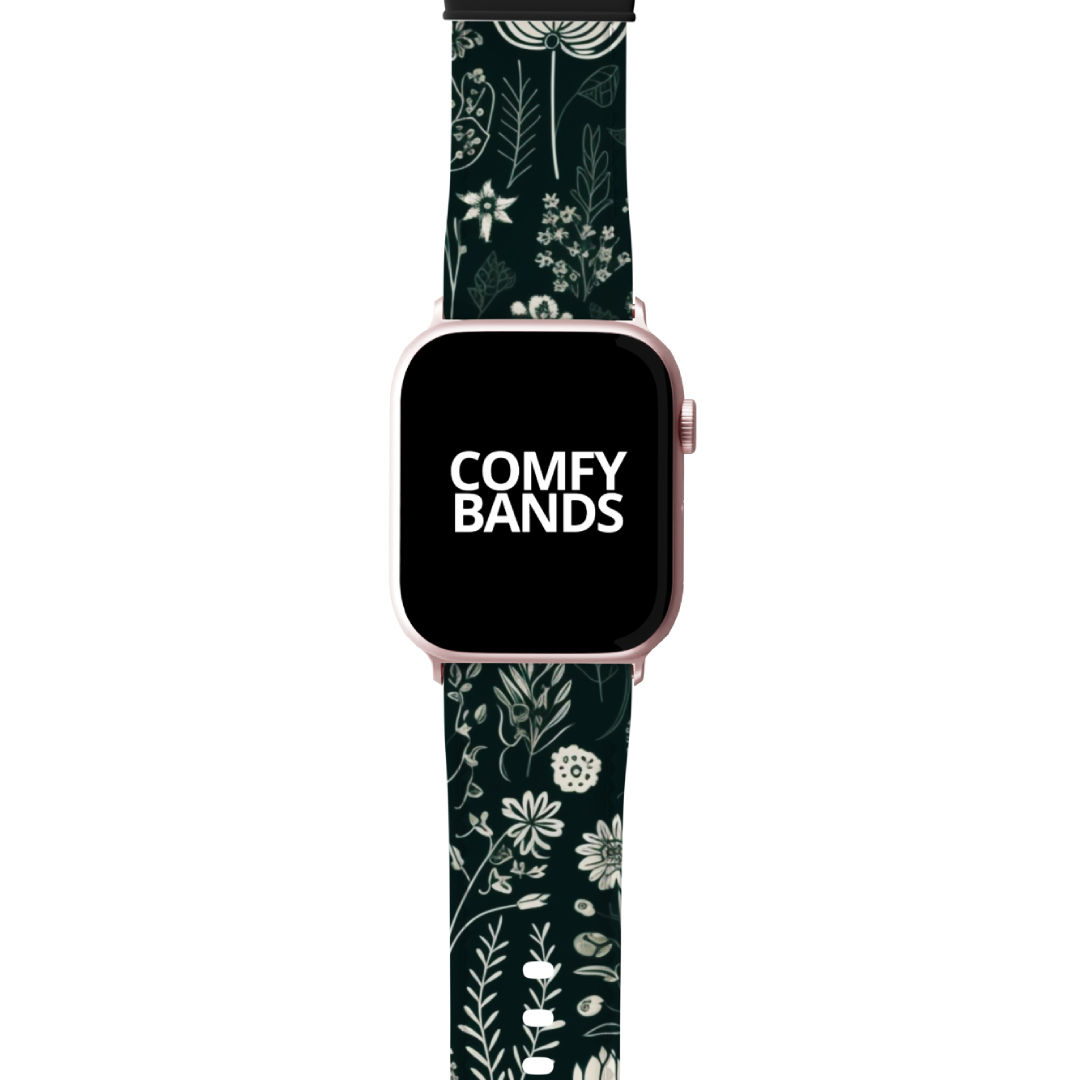 Green Botanical Floral Series Band For Apple Watch