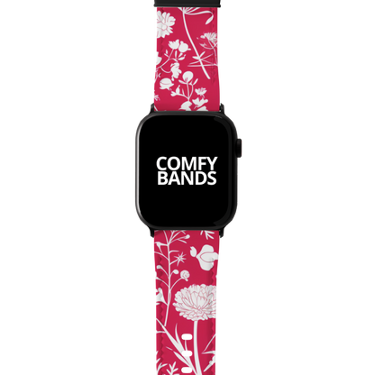 Pink Botanical Floral Series Band For Apple Watch