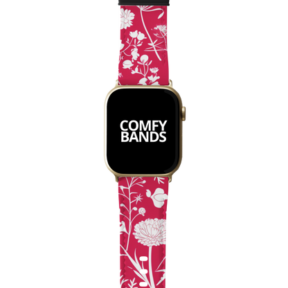 Pink Botanical Floral Series Band For Apple Watch