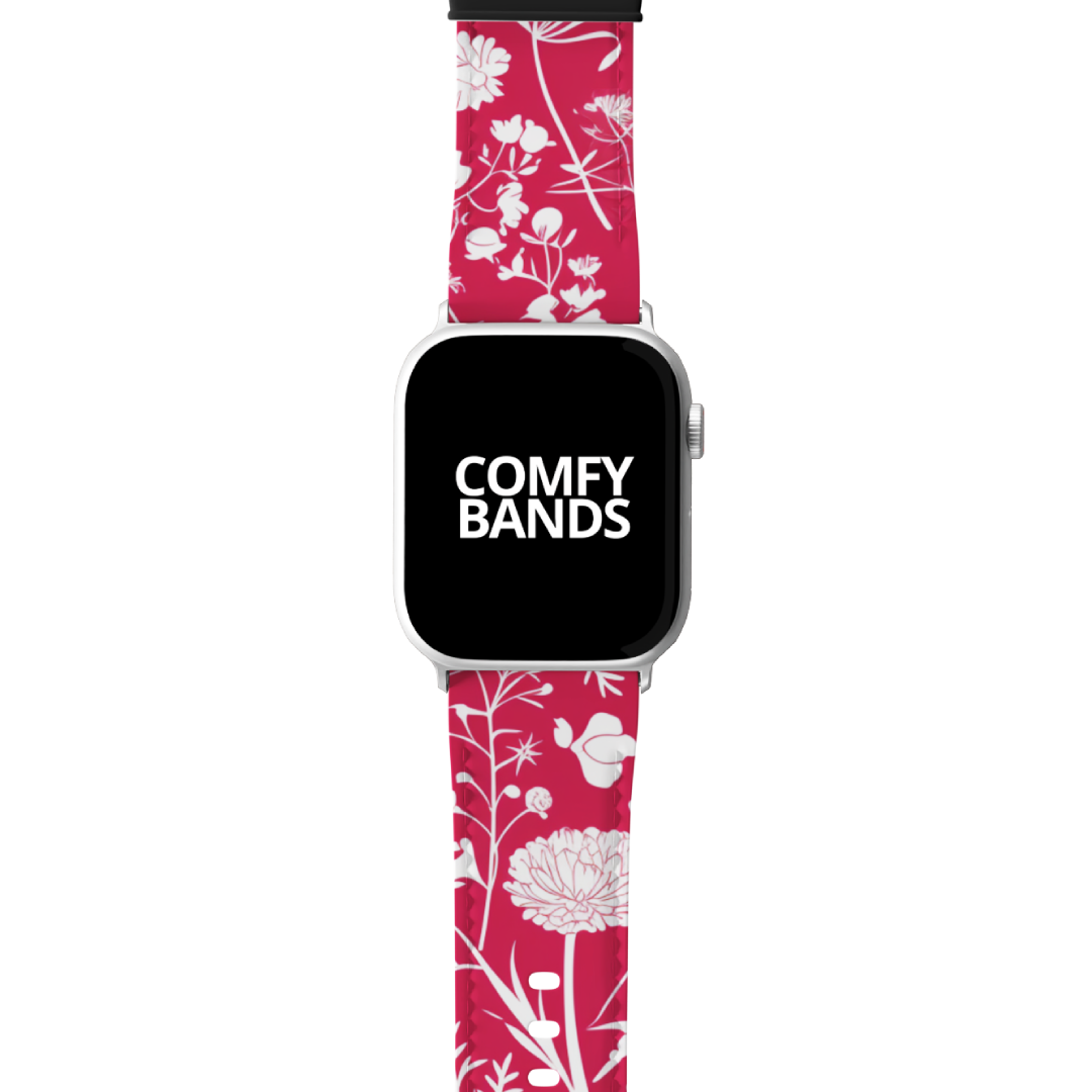 Pink Botanical Floral Series Band For Apple Watch