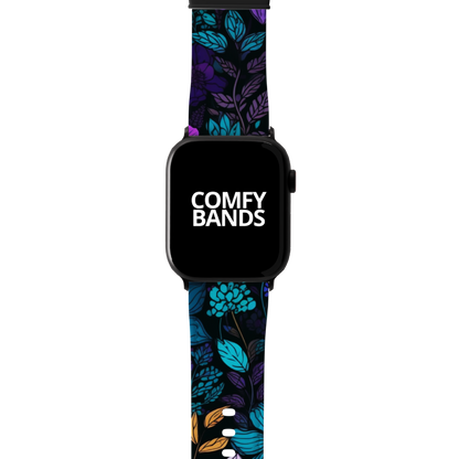 Purple & Blue Floral Floral Series Band For Apple Watch