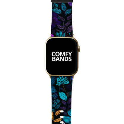 Purple & Blue Floral Floral Series Band For Apple Watch