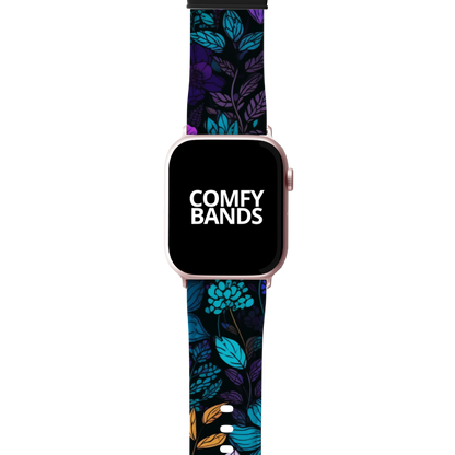 Purple & Blue Floral Floral Series Band For Apple Watch