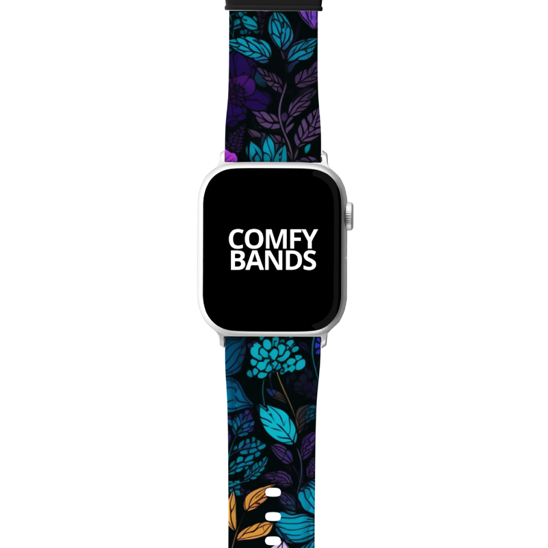 Purple & Blue Floral Floral Series Band For Apple Watch