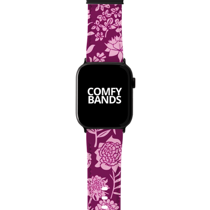 Purple & Pink Botanical Floral Series Band For Apple Watch