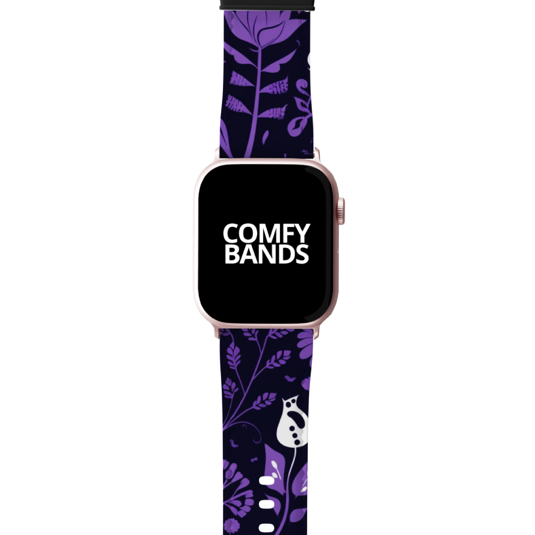 Purple Botanical Floral Series Band For Apple Watch