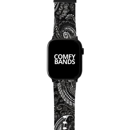 Black Paisley Series Band For Apple Watch