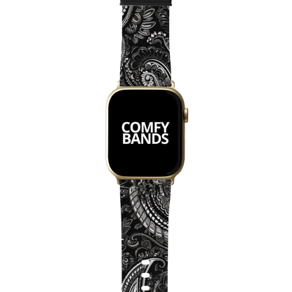 Black Paisley Series Band For Apple Watch