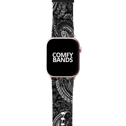 Black Paisley Series Band For Apple Watch