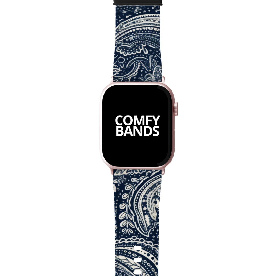 Blue Paisley Series Band For Apple Watch