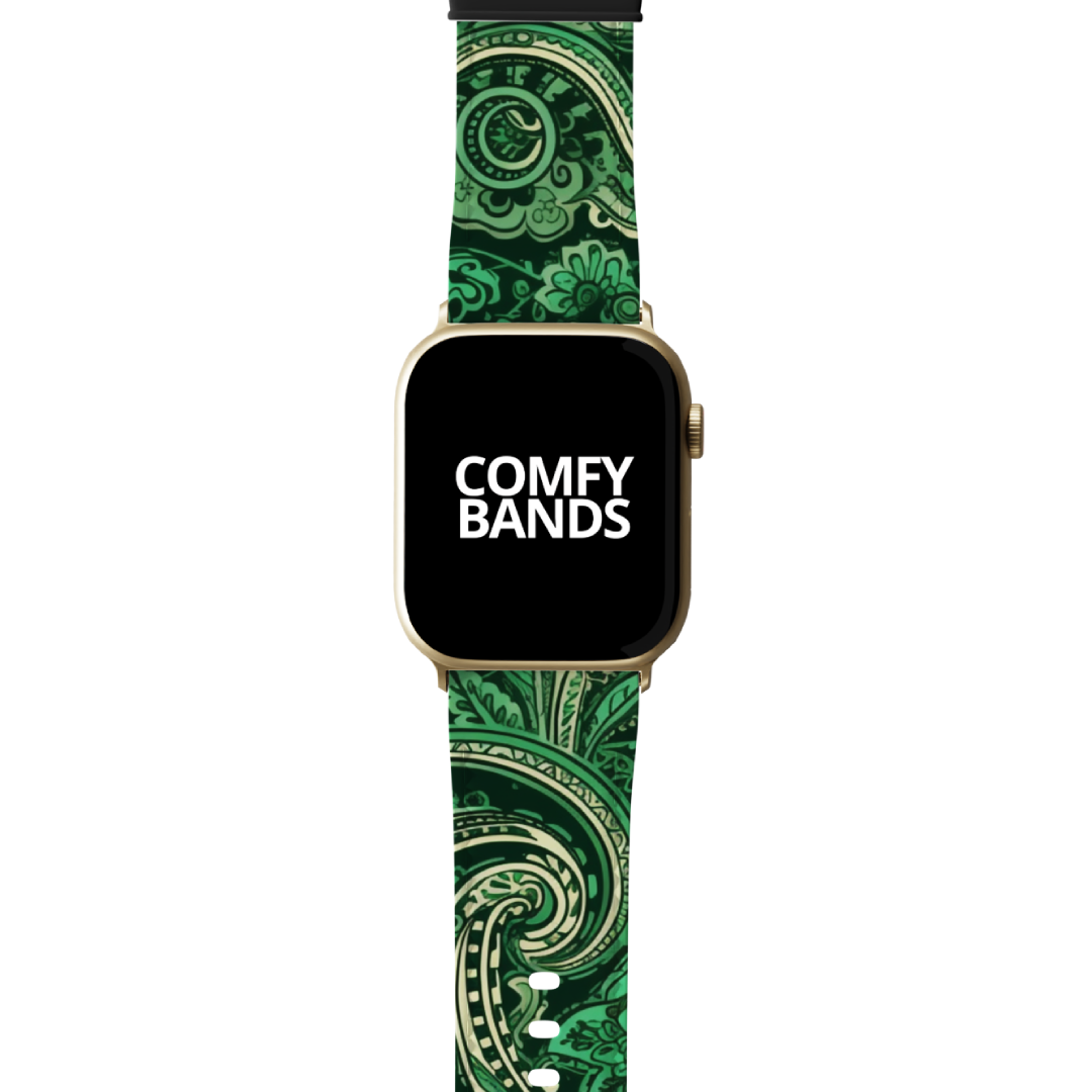 Green Paisley Series Band For Apple Watch