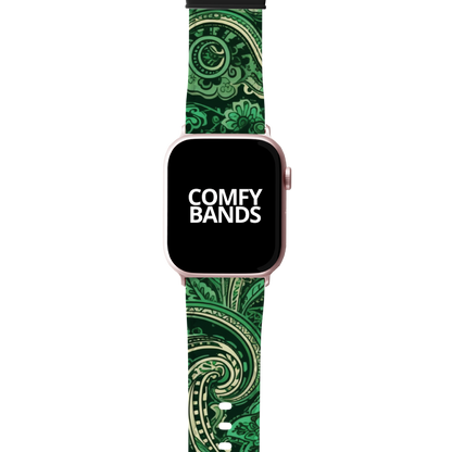 Green Paisley Series Band For Apple Watch