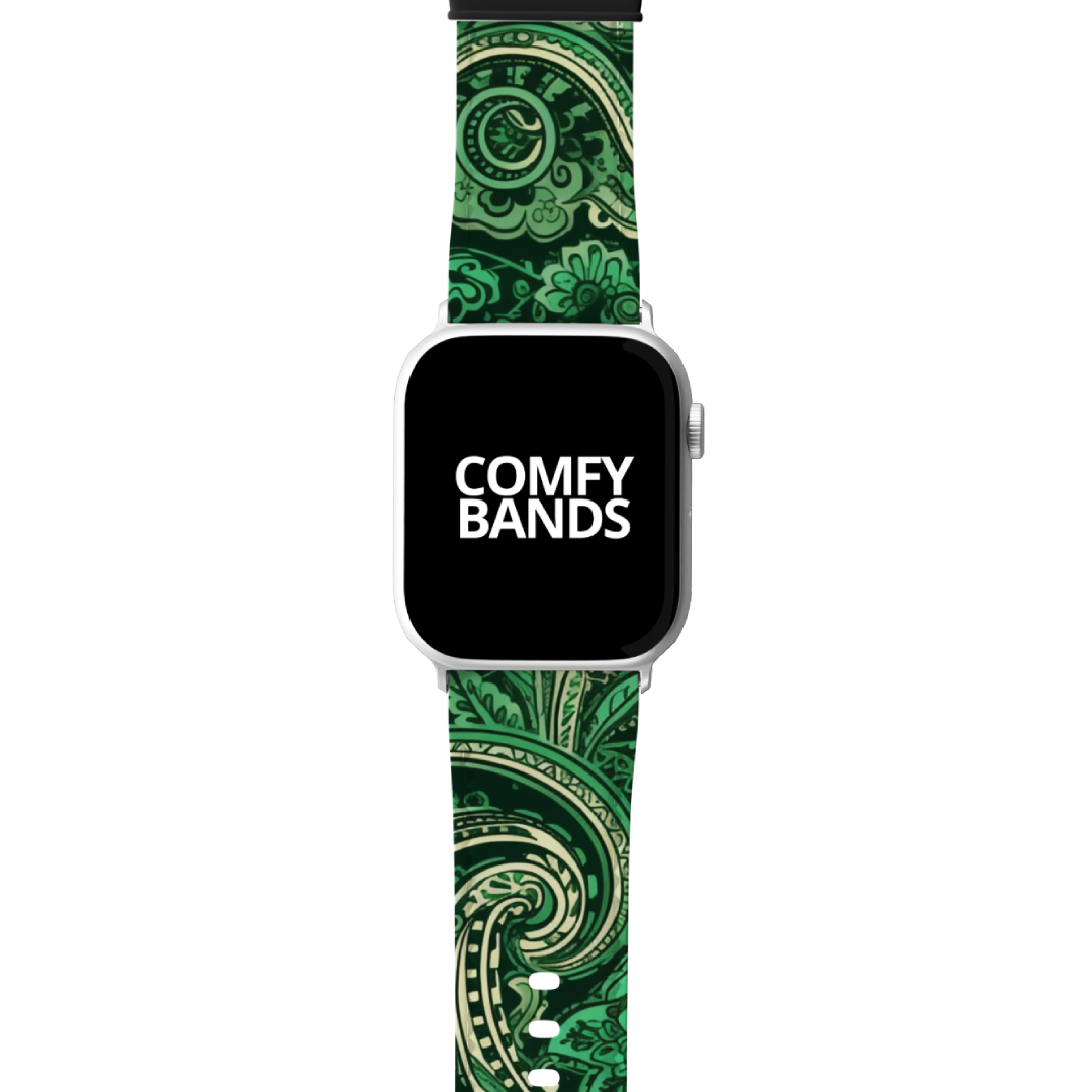 Green Paisley Series Band For Apple Watch