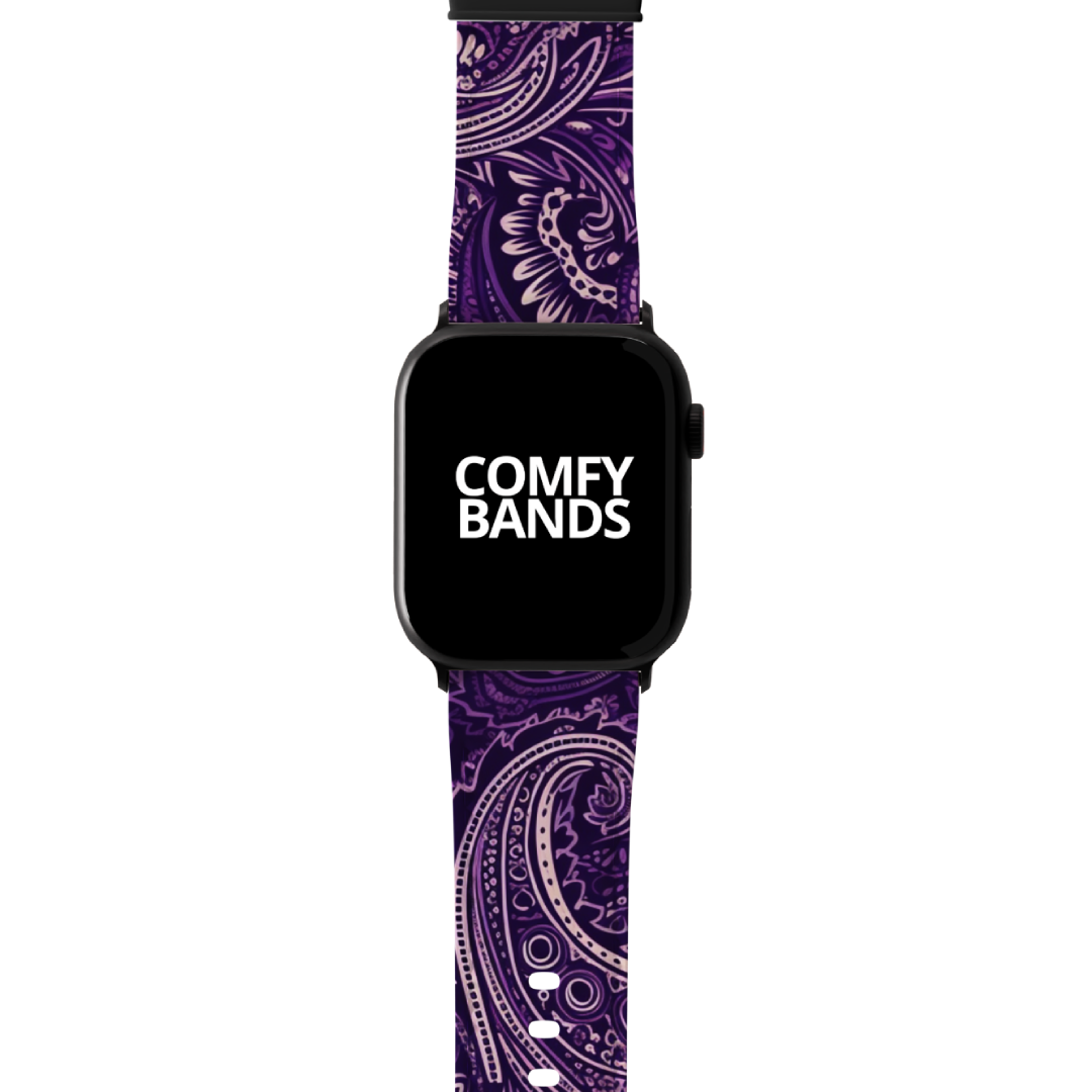 Purple Paisley Series Band For Apple Watch