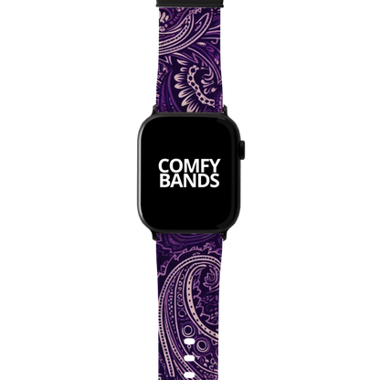 Purple Paisley Series Band For Apple Watch