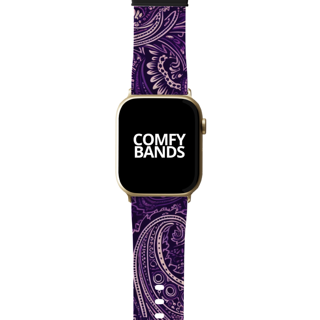 Purple Paisley Series Band For Apple Watch