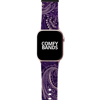 Purple Paisley Series Band For Apple Watch