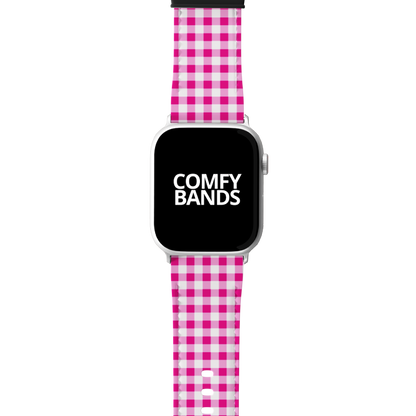 Pink & White Plaid Series Band For Apple Watch