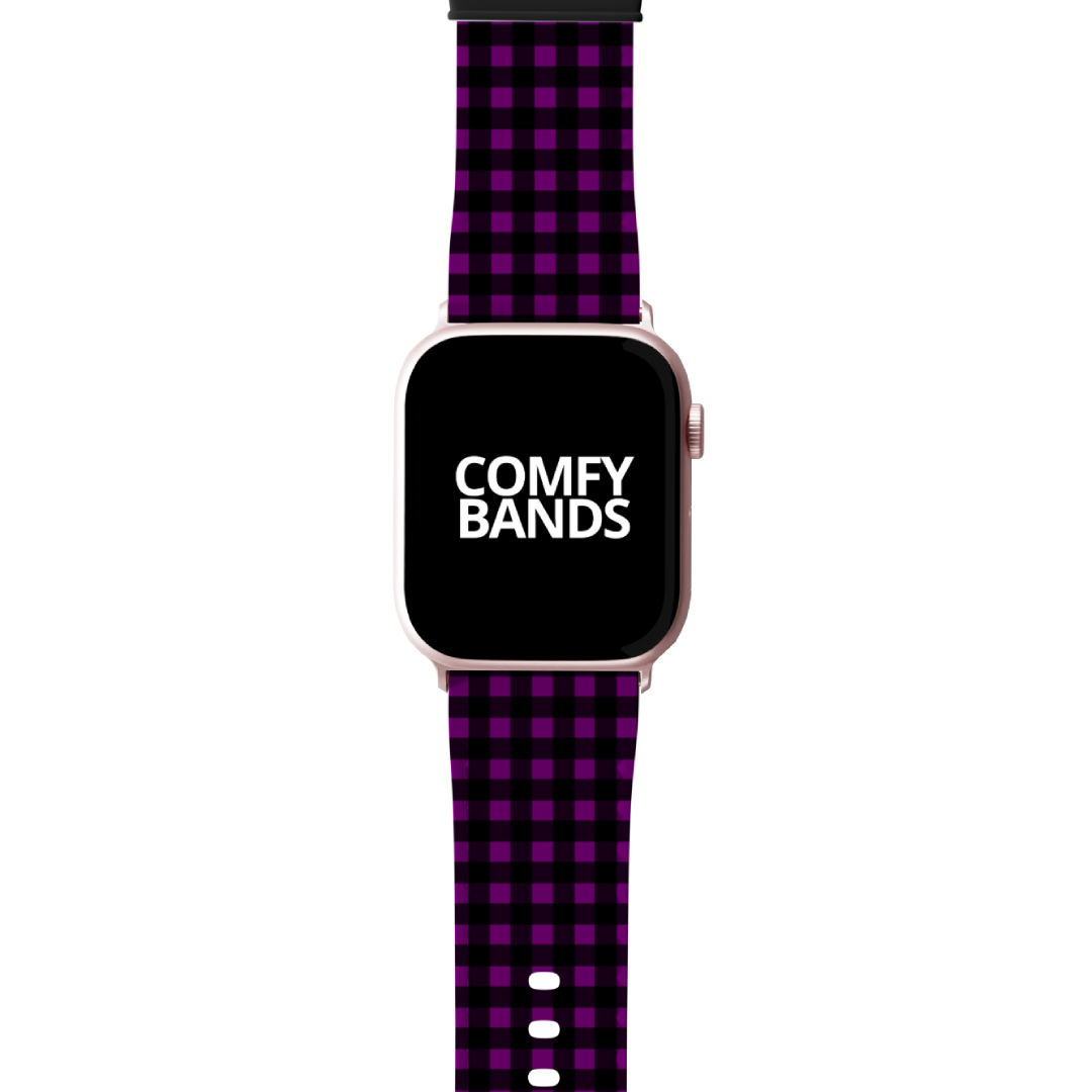 Purple & Black Plaid Series Band For Apple Watch