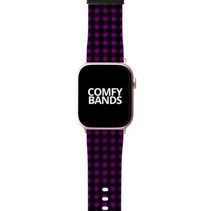 Purple & Black Plaid Series Band For Apple Watch