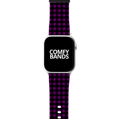 Purple & Black Plaid Series Band For Apple Watch