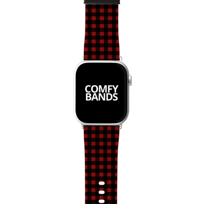 Red & Black Plaid Series Band For Apple Watch