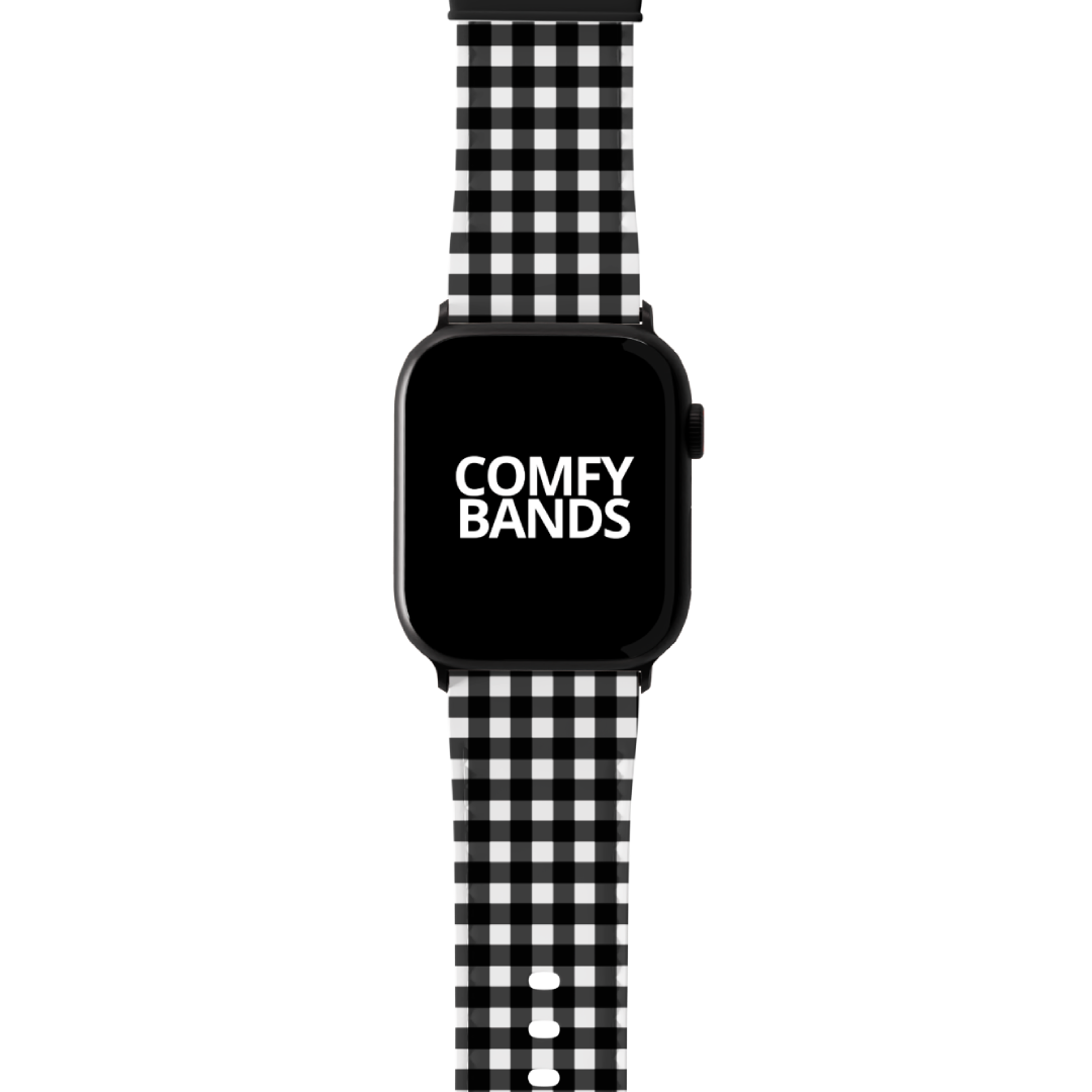 White & Black Plaid Series Band For Apple Watch