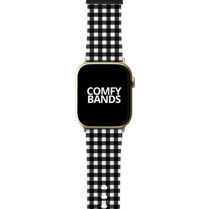 White & Black Plaid Series Band For Apple Watch