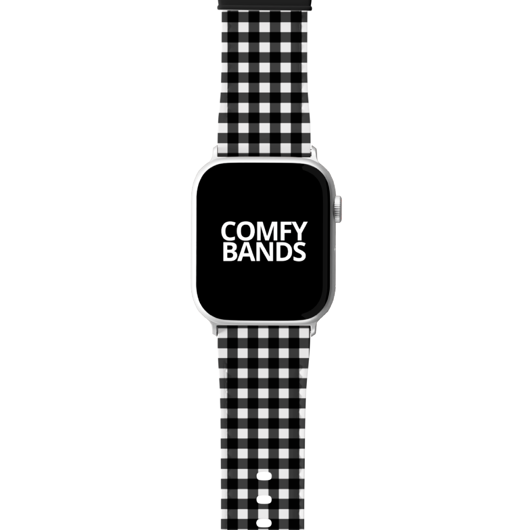 White & Black Plaid Series Band For Apple Watch