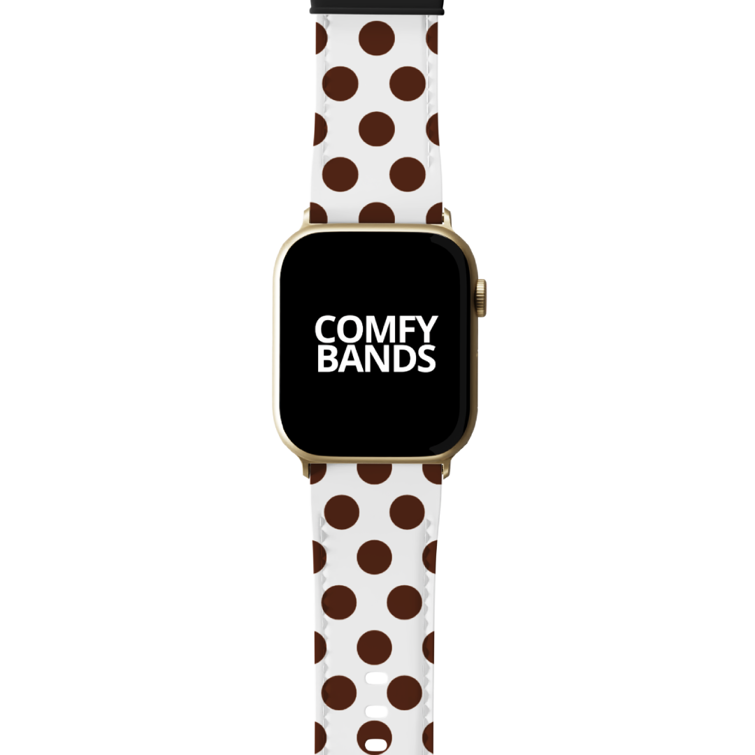 Brown & White Dot Series Band For Apple Watch