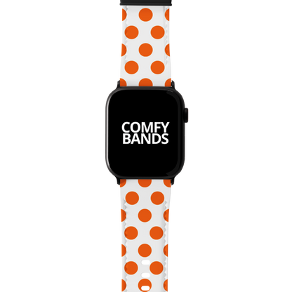 Orange & White Dot Series Band For Apple Watch