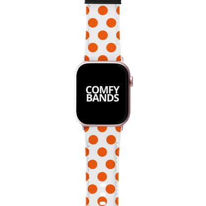 Orange & White Dot Series Band For Apple Watch