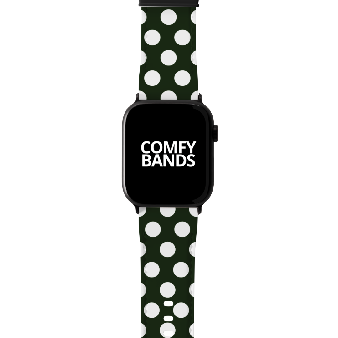 White & Green Dot Series Band For Apple Watch