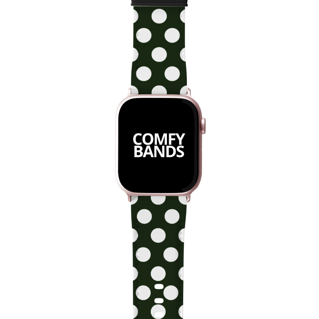 White & Green Dot Series Band For Apple Watch