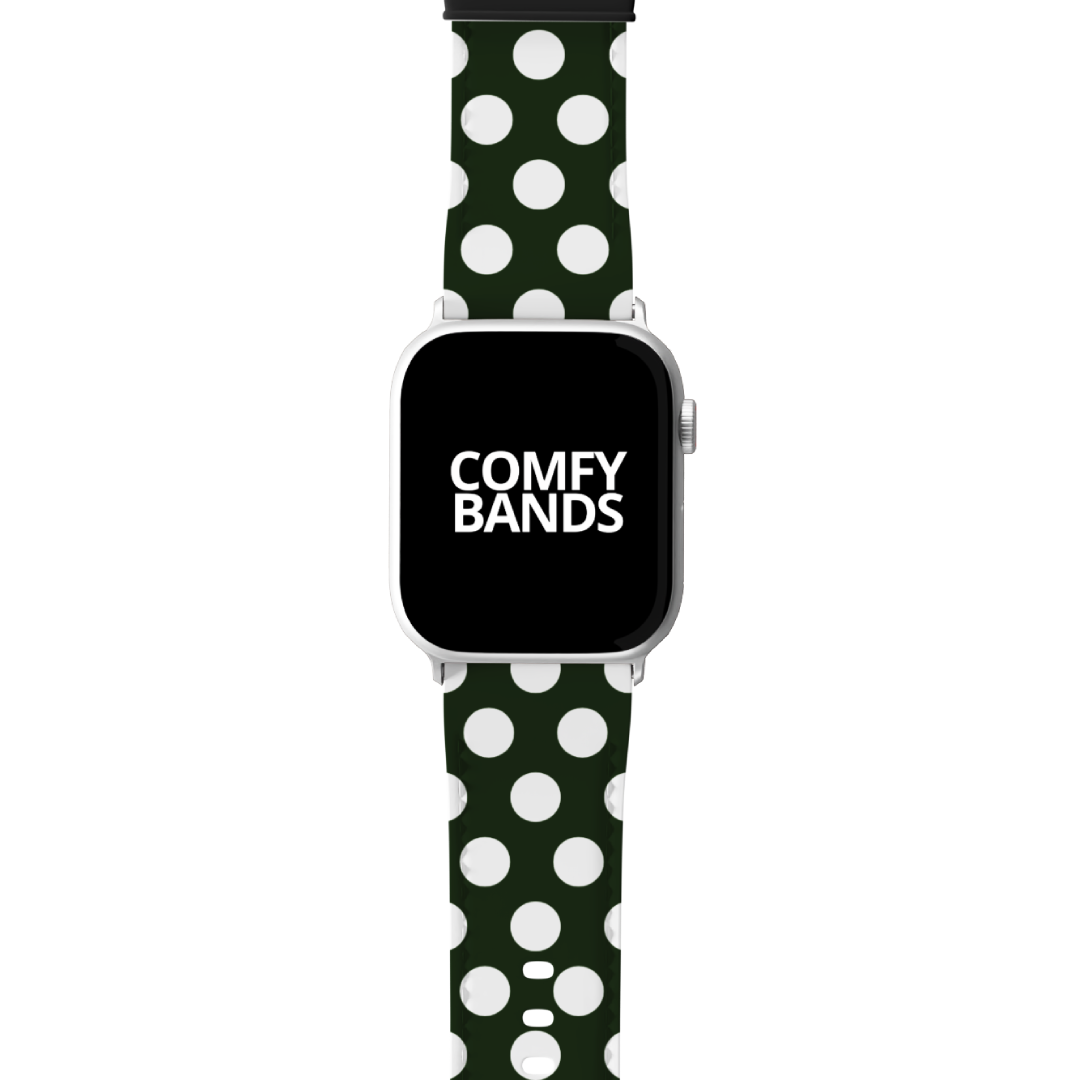 White & Green Dot Series Band For Apple Watch